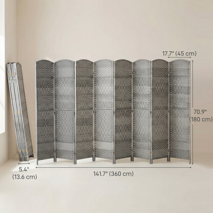 HOMCOM 6 Ft Folding Room Divider, Privacy Screen for Home Office Bedroom