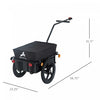 Aosom Multi-functional Bicycle Cargo Trailer Steel Large Bike Luggage Cart Carrier Black|Aosom Multi-functional Bicycle Cargo Trailer Steel Large Bike Luggage Cart Carrier Black (en Anglais