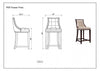 Fifth Avenue Traditional Wood Upholstered Counter Stool in Pearl White - Set of 2 | Tabouret de comptoir traditionnel en bois Fifth Avenue avec assise rembourree, blanc perle - Lot de 2