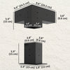 Outsunny 8PCS Pergola Kit Brackets for 4"x4" (Actual 3.6"x3.6") Lumber