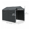 Outsunny Outdoor Shelter, Motorcycle Tent W/roll-up Zipper Door, Dark Grey