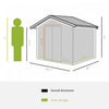 Outsunny 8.5' X 6.8' X 5.8' Practical Garden Storage Shed Outdoor Backyard Tool House W/ Double Slid|Outsunny 8,5' X 6,8' X 5,8' Remise A Outils De Rangement Pour Jardin A L'arriere-cour, Porte Couliss
