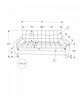 Upholstered Sofa, 75"L, Decorative Pillows, Solid Wood Legs, Dark Grey Fabric, Modern Sofa | Sofa Rembourre, 75"L, Coussins Decoratifs, Pieds En Bois Massif, Tissu Gris Fonce, Moderne