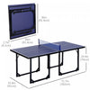 Soozier 6x3ft Compact Midsize Table Tennis Table Multi-use Family Ping-pong Table Free Standing Fold|Soozier 1,8 X 0,9 M Table De Ping-pong Compacte De Taille Moyenne Table De Ping-pong Familiale Multi