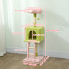PawHut Flower Cat Tree, 48" Cat Tower for Indoor Large Kitty with Scratching Post, Cozy Bed, Condo, Climbing Ladder, Perch, Dangling Ball, Multi-Level Kitten Activity Center