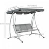 Outsunny 3 Person Patio Swing Seats With Adjustable Canopy Outdoor Swing Chair Bench For Garden, Poo|Outsunny Balancelle De Jardin Pour 3 Personnes Avec Banc De Balancoire D'exterieur A Auvent Reglable