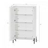 Abbey Modern 2-Piece Buffet and Bookcase in White | Buffet et bibliotheque modernes Abbey 2 pieces en blanc