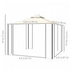 Outsunny 10'x10' Soft-top Patio Gazebo Deck Canopy, Cream