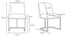 Serena Modern Metal Vegan Leather Dining Chair in Light Gray - Set of 2 | Chaise de salle a manger moderne Serena en metal et cuir vegetalien gris clair - Lot de 2
