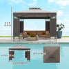 Outsunny 10 X 10 Ft Canopy Gazebo, Double Roof Outdoor Gazebo, Khaki