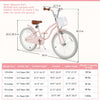 Prorider 20" Kids Bike With Height Adjustable Handlebar & Seat Hand Brake & Coaster Brake Pink