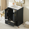 Colin 24 Inch Modern Bathroom Vanity with Ceramic Sink & Storage, Black | Meuble de salle de bain moderne Colin 24 pouces avec lavabo ceramique et rangement, noir