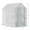 Outsunny 73" X 47" X 75" Walk-in Greenhouse Outdoor Portable Plant Flower Growth Warm House Garden T|Outsunny 73" X 47" X 75" Serre Sans Rendez-vous Exterieur Portable Plante Fleur Croissance Maison Ch