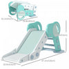 Qaba Toddler Slide Indoor, Foldable Kids Slide For Boys Girls 1.5-3 Years Old, Green|Qaba Toboggan D'interieur Pliable Pour Enfants Pour Garcons Et Filles De 1,5 A 3 Ans, Vert