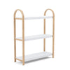 Umbra Modern Bellwood 3-Shelf Bookcase - White and Natural|Bibliothèque moderne Bellwood de Umbra à 3 tablettes - blanche et naturelle