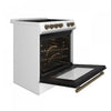 Leonardo Espresso 30" Slide-In Electric Range in White, 5.0 cu. Ft. - FFSEL6022-30WHT | Cuisiniere electrique encastrable Leonardo Espresso 30 po, blanche, 5 pi³ - FFSEL6022-30WHT