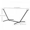 Outsunny 9.2'l Adjustable Hammock Stand Only, Heavy Duty Universal Garden Outdoor Camping Picnic Sun|Outsunny 9.2'l Support De Hamac Reglable Robuste Universel Jardin Camping En Plein Air Pique-nique L