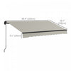 Outsunny 8' X 6.5' Patio Retractable Awning Sunshade Shelter, Light Grey|Outsunny 8' X 6,5' Auvent Retractable, Abri Pare-soleil, Gris Clair