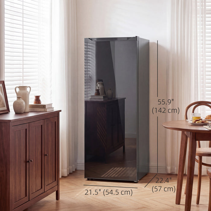 HOMCOM 7.0 Cu.Ft Upright Freezer, Compact Stand Up Freezer for Home, Black