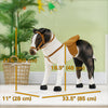 Qaba Standing Ride On Horse, Plush Pony Toy For Kids With Neighing Sound, Soft Padding, For Cowboy C|Qaba Cheval Debout, Jouet Poney En Peluche Pour Enfants Avec Hennissement, Rembourrage Doux, Pour Co