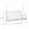 Outsunny 2-people Porch Swing Bench With 2 Hanging Chains For Deck White|Outsunny Balancelle De Porche Pour 2 Pers Avec Chaines De Suspension