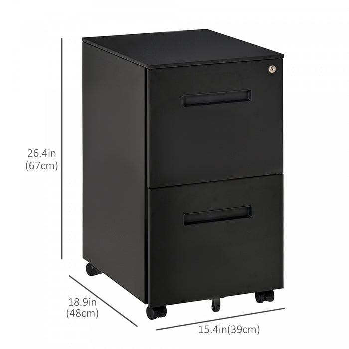 Vinsetto File Cabinet Vertical Filing Cabinet Lockable For Office