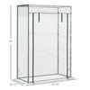 Outsunny 40"l X 20"w X 59"h Walk-in Garden Greenhouse With Durable Steel Frame Outdoor Hot House Tom|Outsunny Serre De Jardin Couverture En Pvc Avec Cadre En Acier Pour Serre 101,6 X 50,8 X 152,4 Cm Av