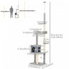 Pawhut Cat Tree Floor To Ceiling Cat Tower Height Adjustable( 85-101 Inches), Tall Large Cat Climbin|Pawhut Arbre A Chat Du Sol Au Plafond Hauteur Reglable Avec Des Griffoirs Loit Condo Jeux, 7.2 - 8.5