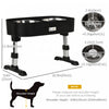 Pawhut Pet Feeder, 4 Adjustable Heights Elevated Dog Bowls With Slower Feeder, Stainless Steel Food |Pawhut Station D'alimentation, 4 Bols Pour Chien Sureleves A Hauteur Reglable Avec Mangeoire, Bols D