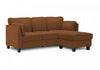 Upholstered Sofa Chaise Lounger, Rust Fabric, Modern, Contemporary Sofa | Canape Chaise Longue Rembourre, Tissu Rouille, Moderne, Contemporain