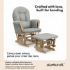 Storkcraft Hoop Glider and Ottoman - Natural/Light Gray Chair