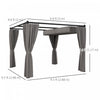 Outsunny 10' X 10' Patio Pergola With Retractable Canopy, Light Grey