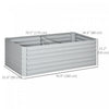 Outsunny Raised Garden Bed Metal Planter Box with Reinforced Rods, Light Grey