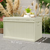 Outsunny 70 Gallon Deck Box, Resin Outdoor Storage Box with Handles, Sand