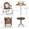 Outsunny Kids Folding Picnic Table And Chair Set Pattern Outdoor Garden Patio Backyard With Removabl|Outsunny Ensemble Table Et Chaises De Pique-nique Pour Enfants, Meubles De Jardin Pliants D'exterieu