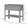 Outsunny Wooden Raised Garden Bed With Storage Shelf Grey|Outsunny Lit De Jardin Sureleve En Bois Avec Etagere De Rangement, Gris