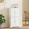 HOMCOM 43" Kitchen Pantry Cabinet, Modern 4-Tier Storage Cabinet, White