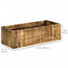 Outsunny 40" X 16" X 12" Raised Garden Bed, Raised Planter Box, Wooden Planter Raised Bed With Drain|Outsunny Lit De Jardin Sureleve Avec Trous De Drainage, Naturel
