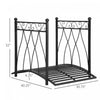 Outsunny 3.3ft Classic Garden Bridge With Safety Railings Arc Footbridge Decorative Pond Bridge For |Outsunny Pont De Jardin Classique Avec Garde-corps De Securite Passerelle En Arc Pont Decoratif Pour