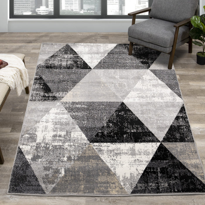 Covington Distressed Triangles Area Rug - 6'7\" x 9'10\"