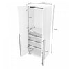 Lee Modern 32" Wardrobe Closet in White - Set of 3 Armoire | Armoire moderne Lee 32" en blanc - Ensemble de 3