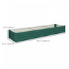 Outsunny 8x2x1ft Raised Garden Bed Large Galvanized Elevated Planter Box|Outsunny Lit De Jardin Sureleve 8x2x1pi, Jardiniere Surelevee Galvanisee