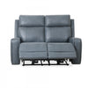 Bellamy 58 in. Leather Match Power Reclining Loveseat with Adjustable Headrest and USB - Blue | Causeuse inclinable electrique Bellamy de 58 po en cuir assorti avec appuie-tete ajustable et USB - Bleu