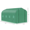 Outsunny 13' X 6.4' X 6.6' Steeple Walk-in Greenhouse Garden Plant Seed Grow Tent Polytennel With Wi|Outsunny 13' X 6,6' X 6,6' Steeple Walk-in Greenhouse Garden Plant Seed Grow Tent Polytennel Avec Wi