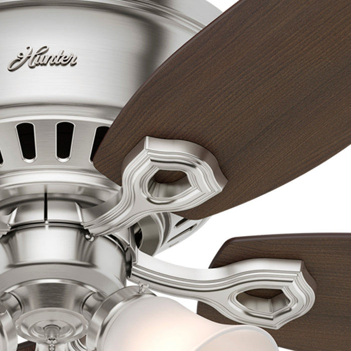 Builder Low Profile Ceiling Fan with Light Fixture - Grey