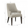 Beever Modern Wood Chenille Armchair in Taupe | Fauteuil moderne en bois Beever avec accoudoirs en chenille, coloris taupe