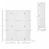 Homcom 4-panel Wood Room Divider With 3 Shelves 5.6ft|Homcom Separateur De Piece En Bois A 4 Panneaux Avec 3 Etageres