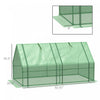 Outsunny 6' X 3' X 3' Portable Tunnel Greenhouse Outdoor Garden Mini With Large Zipper Doors & Water|Outsunny Mini Serre De Jardin Serre A Tomates 180l X 90l X 90h Cm Acier Pe Haute Densite 140 G/mĠ An