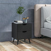 Modern Nightstand, Bedside Table with 2 Drawers and Wood Legs for Bedroom