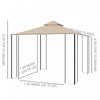 Outsunny 10x10ft Patio Gazebo Outdoor Double Top Pavilion Canopy Garden Event Party Tent Shelter Yar|Outsunny 10x10ft Patio Gazebo Exterieur Double Top Pavillon Auvent Jardin Evenement Fete Tente Abri